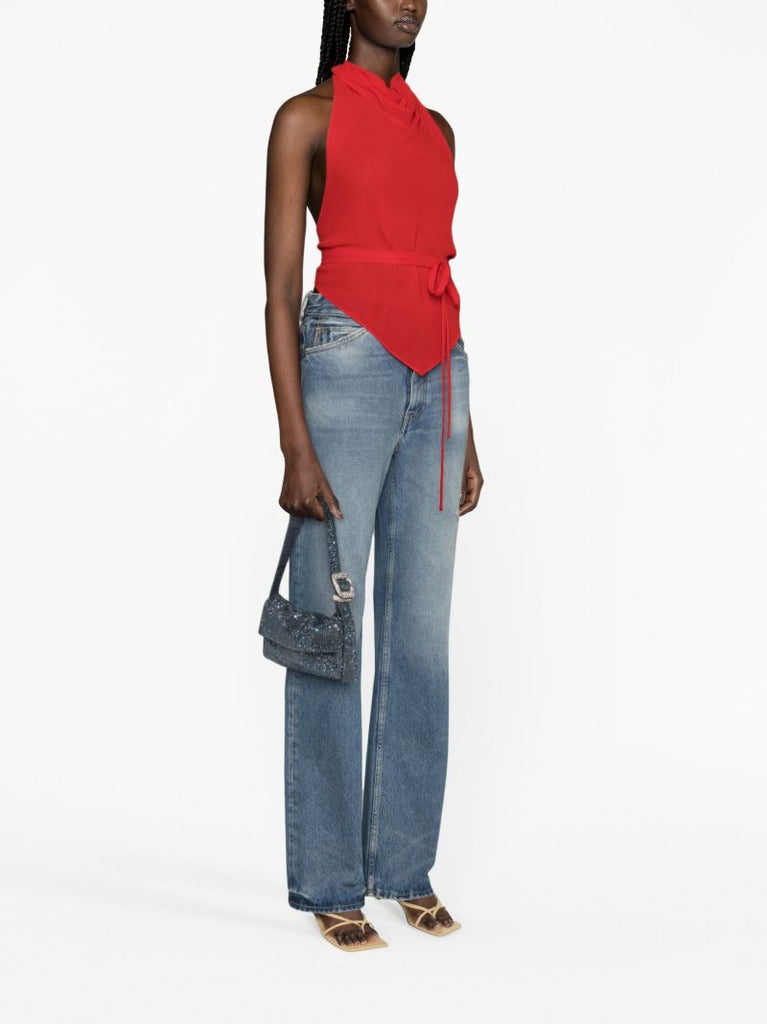 Red Lennox Sleevelesstop