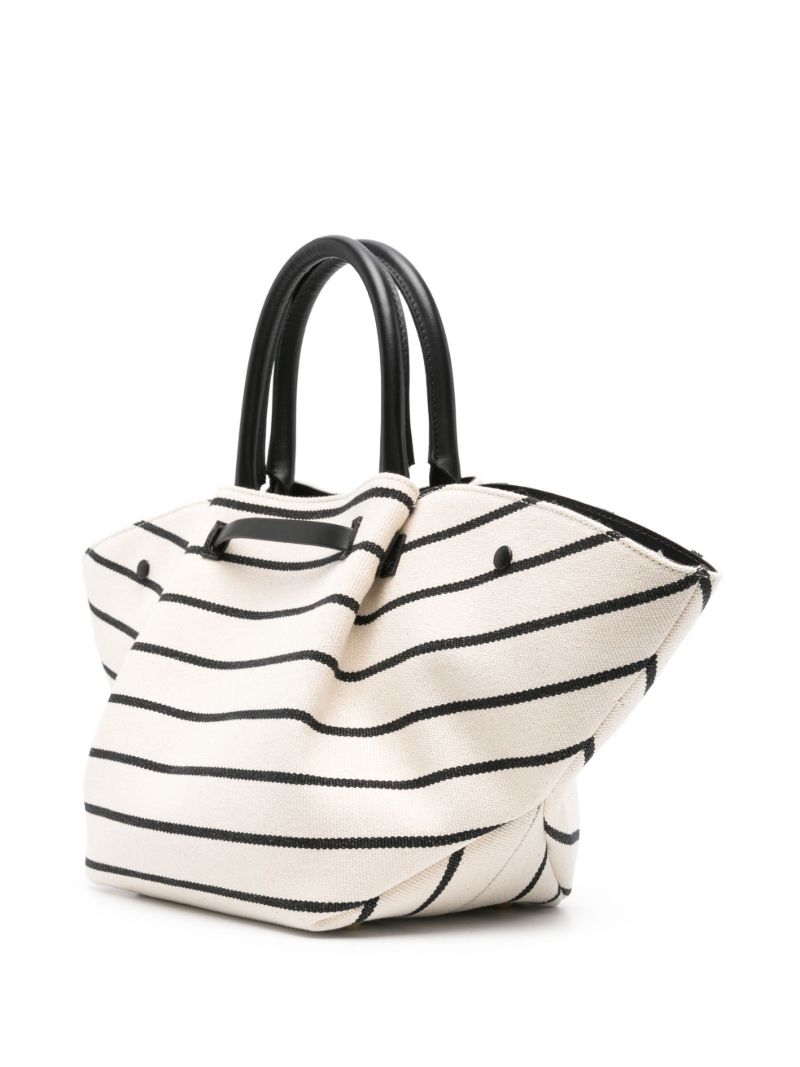 White Midi New York Canvas Tote Bag