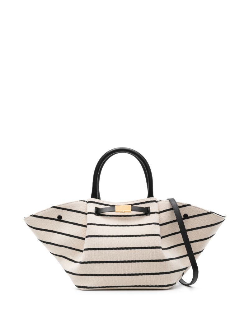White Midi New York Canvas Tote Bag