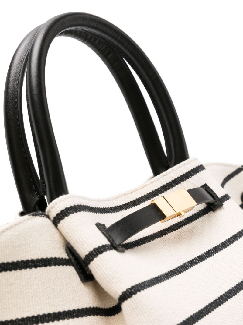 White Midi New York Canvas Tote Bag