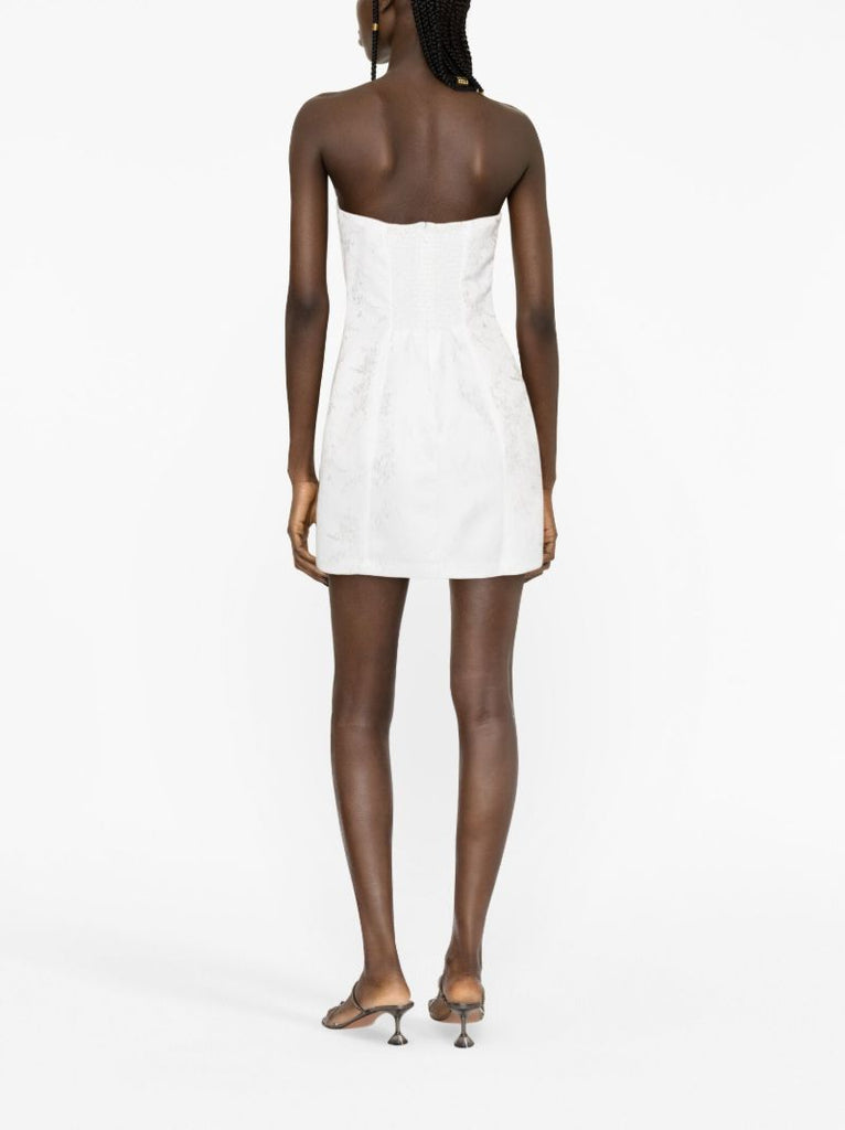 White Gabby Strapless Mini Dress