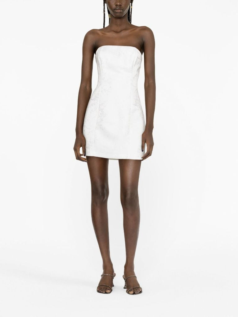 White Gabby Strapless Mini Dress