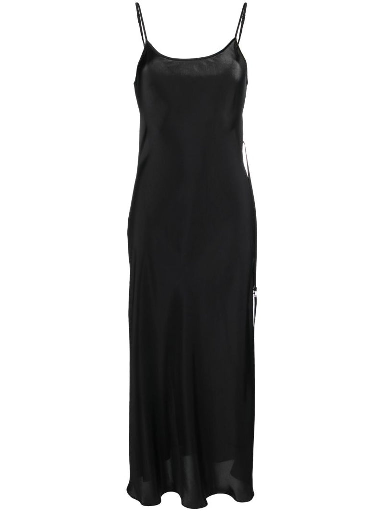 Black Two-way Slip Maxi Dress