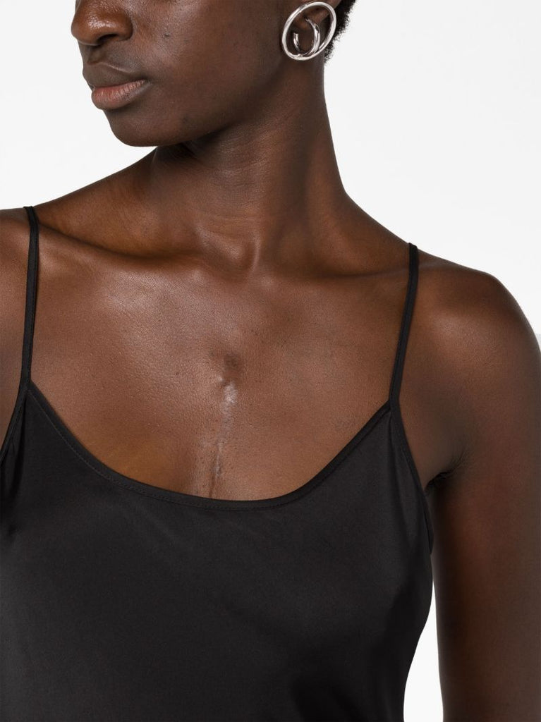 Black Two-way Slip Maxi Dress