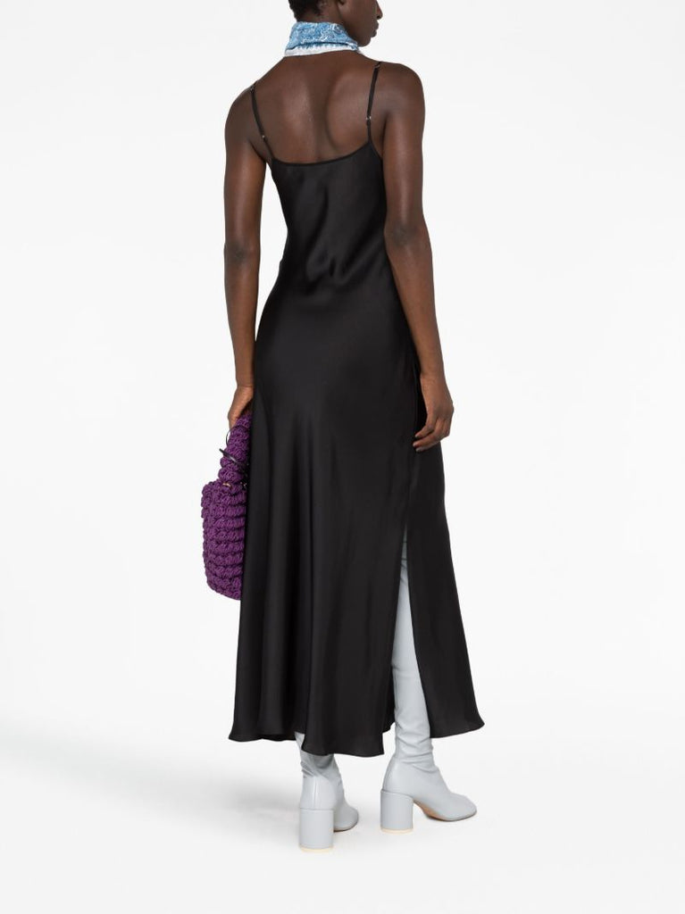Black Two-way Slip Maxi Dress