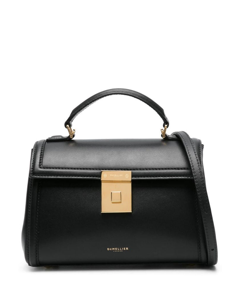 Black Paris Leather Tote Bag