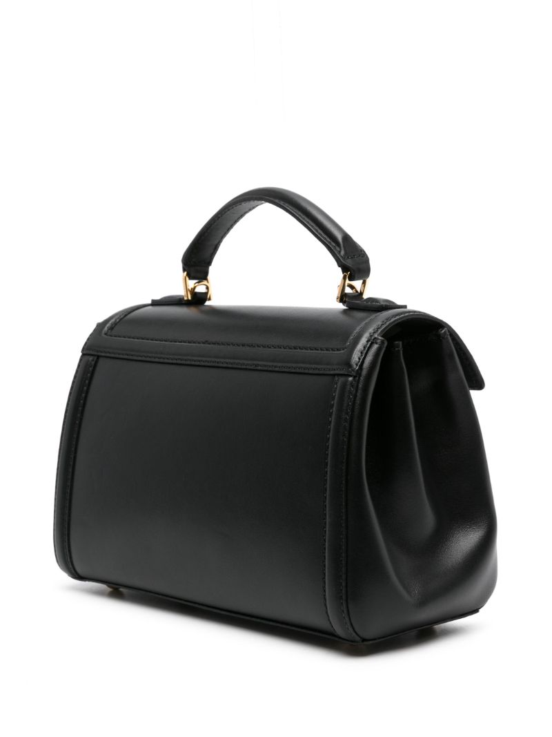 Black Paris Leather Tote Bag