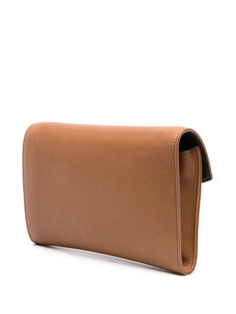 Brown Envelope Leather Crossbody Bag