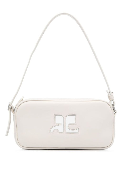 Grey RÃ_x0083_Â©Ã_x0083_Â©dition Leather Shoulder Bag