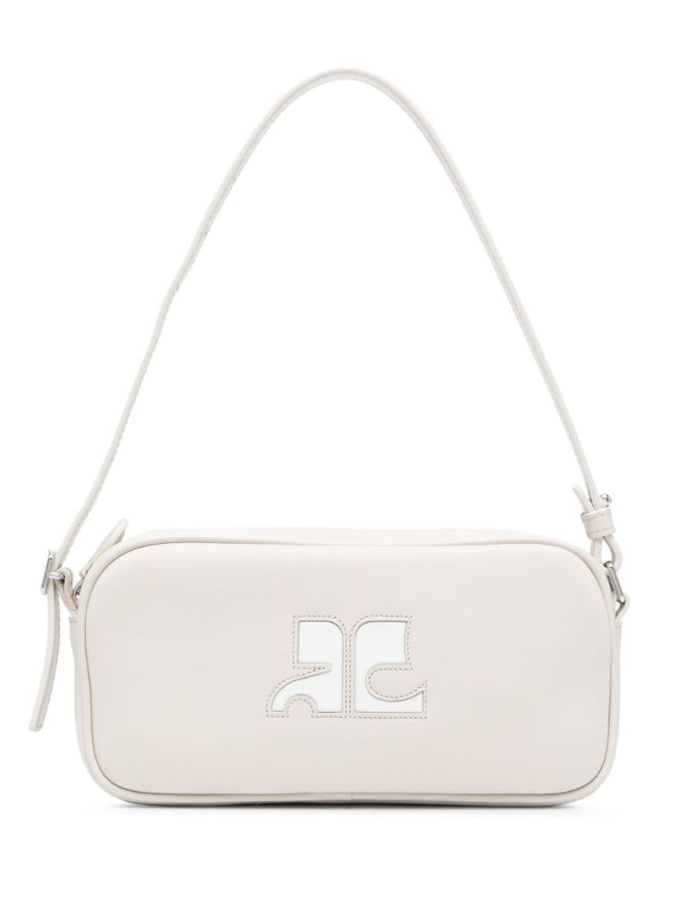 Grey RÃ_x0083_Â©Ã_x0083_Â©dition Leather Shoulder Bag