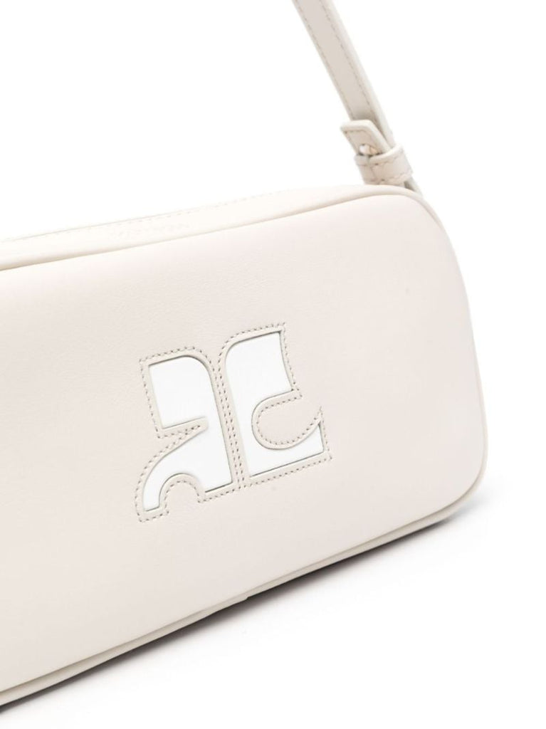 Grey RÃ_x0083_Â©Ã_x0083_Â©dition Leather Shoulder Bag