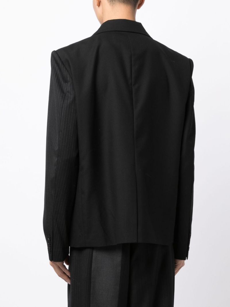 Black Asymmetric Wool Blazer