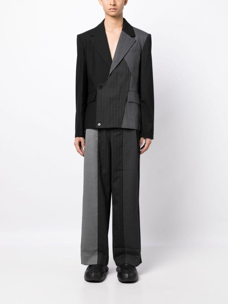 Black Asymmetric Wool Blazer