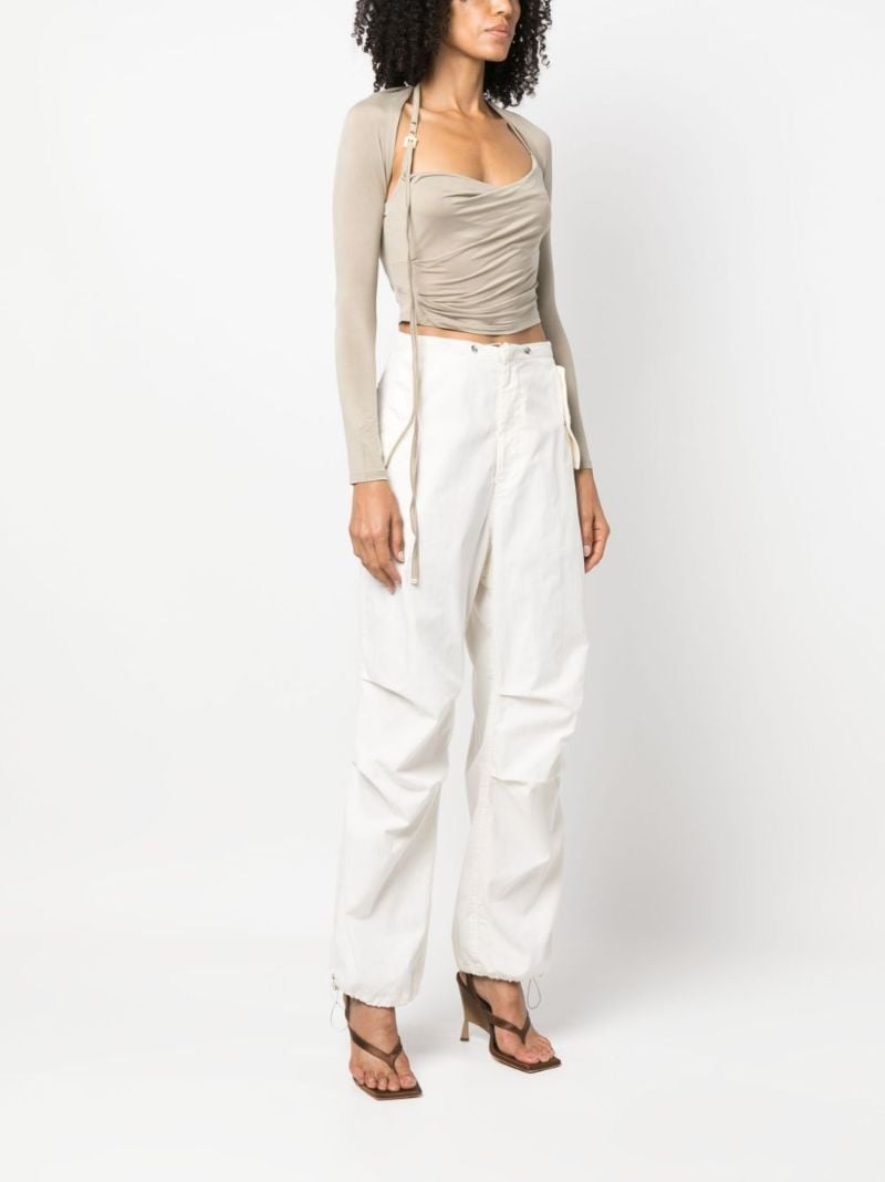 Neutral Le Haut Peplo Draped Top