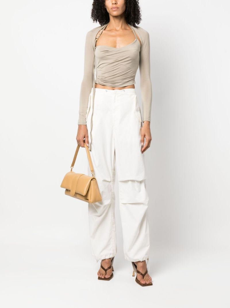 Neutral Le Haut Peplo Draped Top