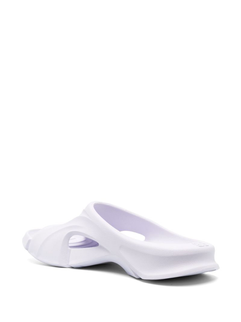 White Mold Open Toe Slides