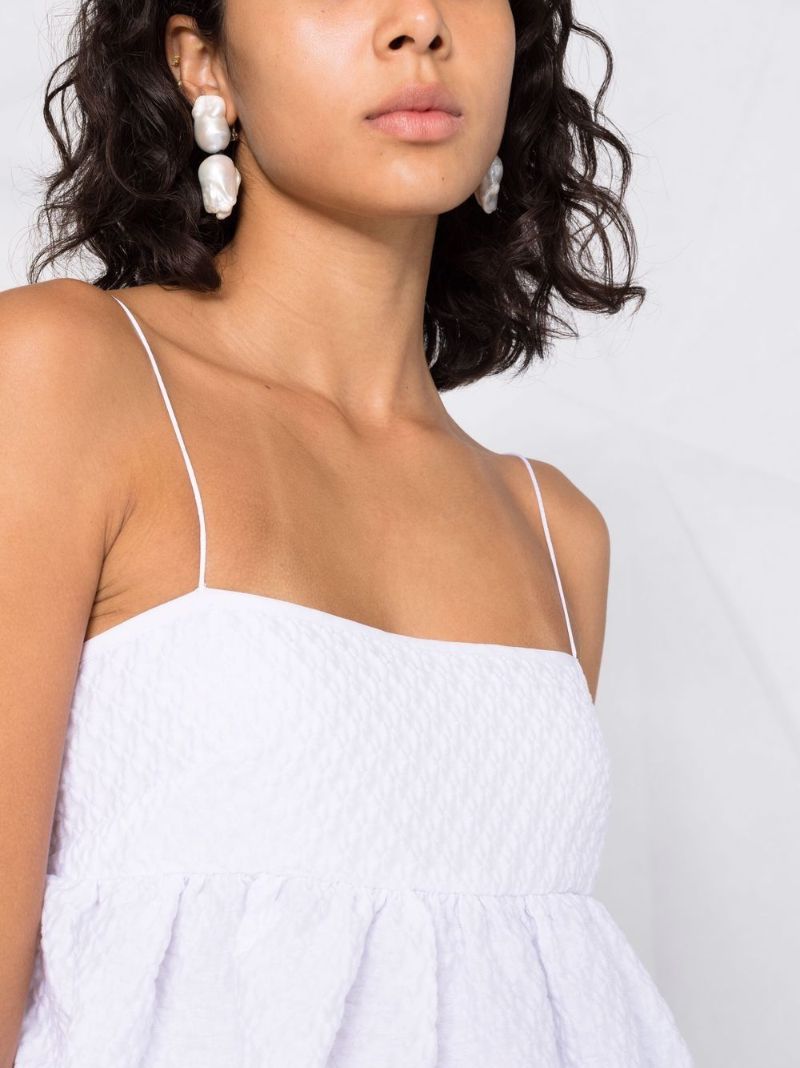 White Selena Peplum Top