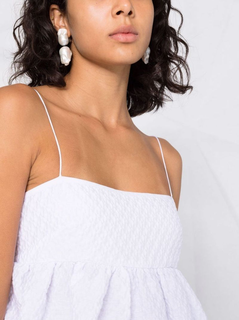 White Selena Peplum Top
