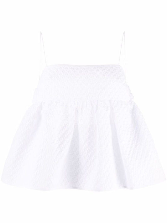 White Selena Peplum Top