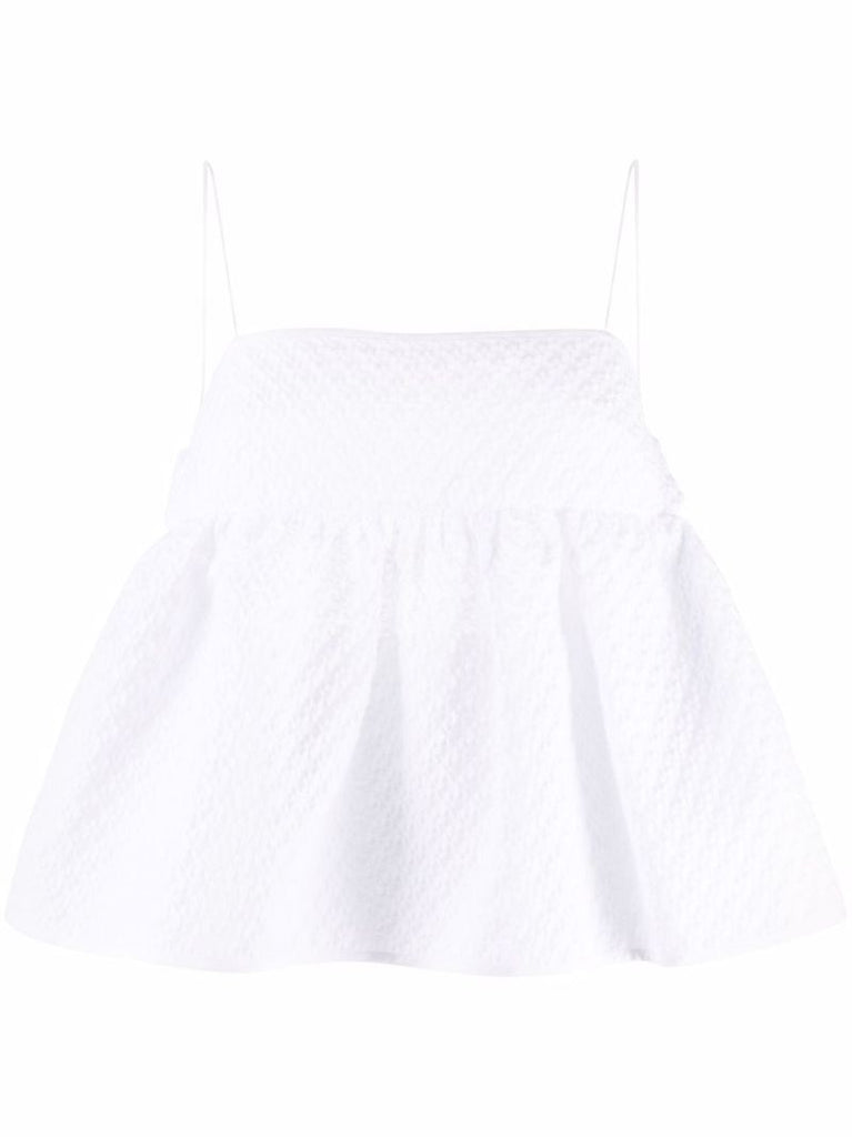 White Selena Peplum Top
