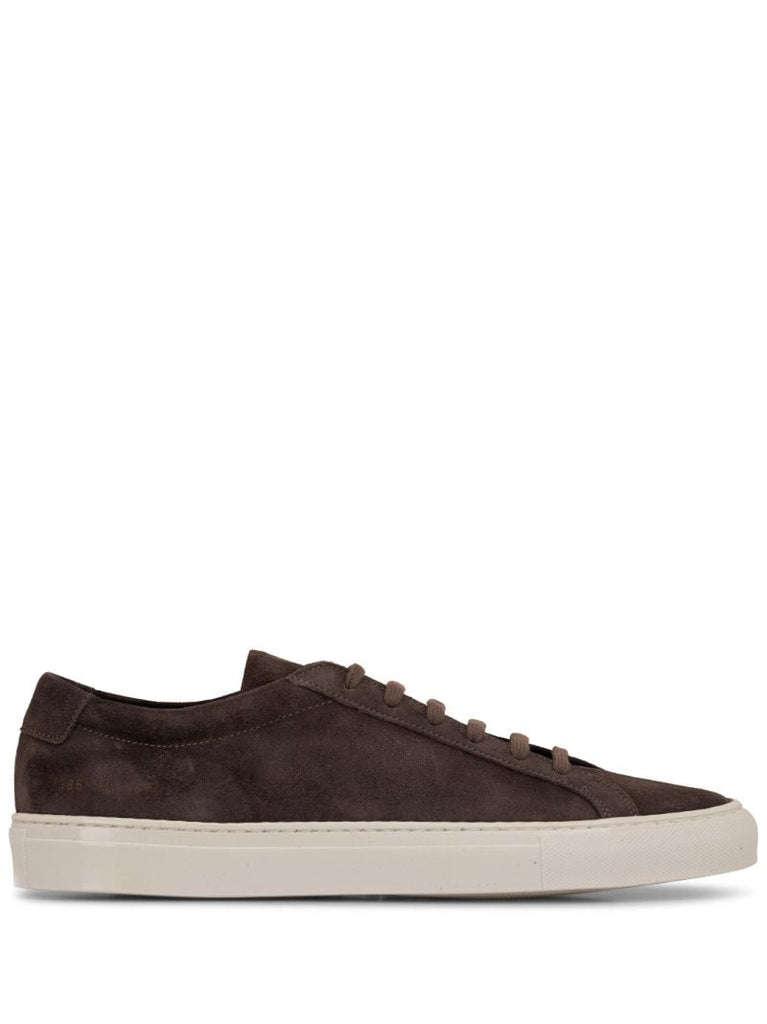 Brown Suede Lace-up Sneakers