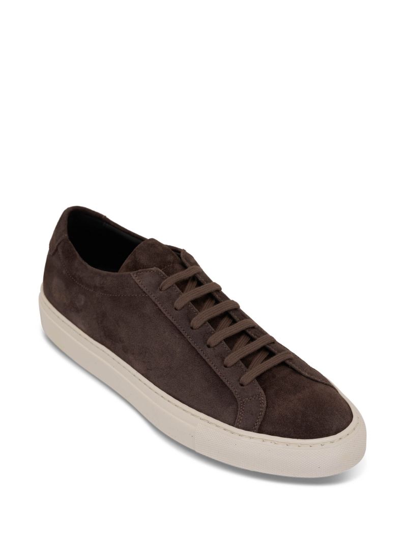 Brown Suede Lace-up Sneakers