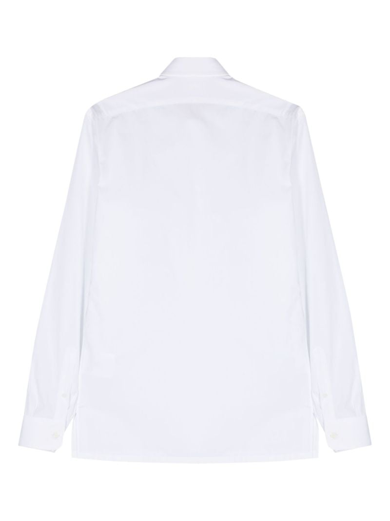 White 4g-embroidered Cotton Shirt