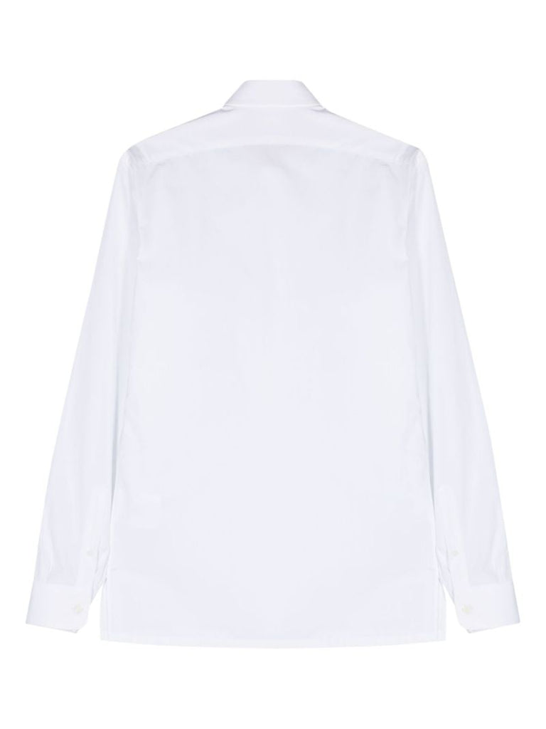 White 4g-embroidered Cotton Shirt