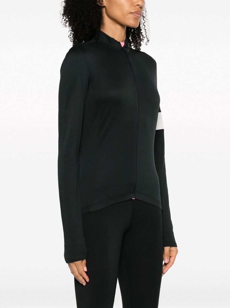 Black Long-sleeve Cycling Jersey Top