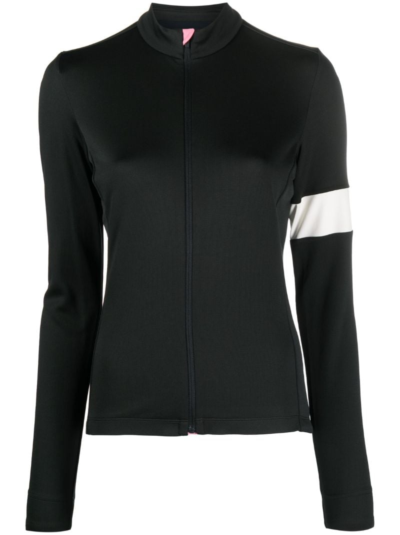 Black Long-sleeve Cycling Jersey Top