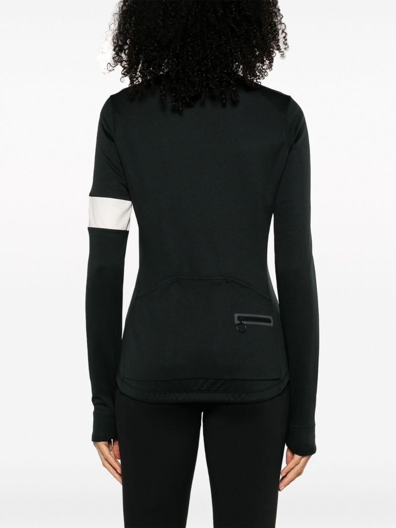 Black Long-sleeve Cycling Jersey Top