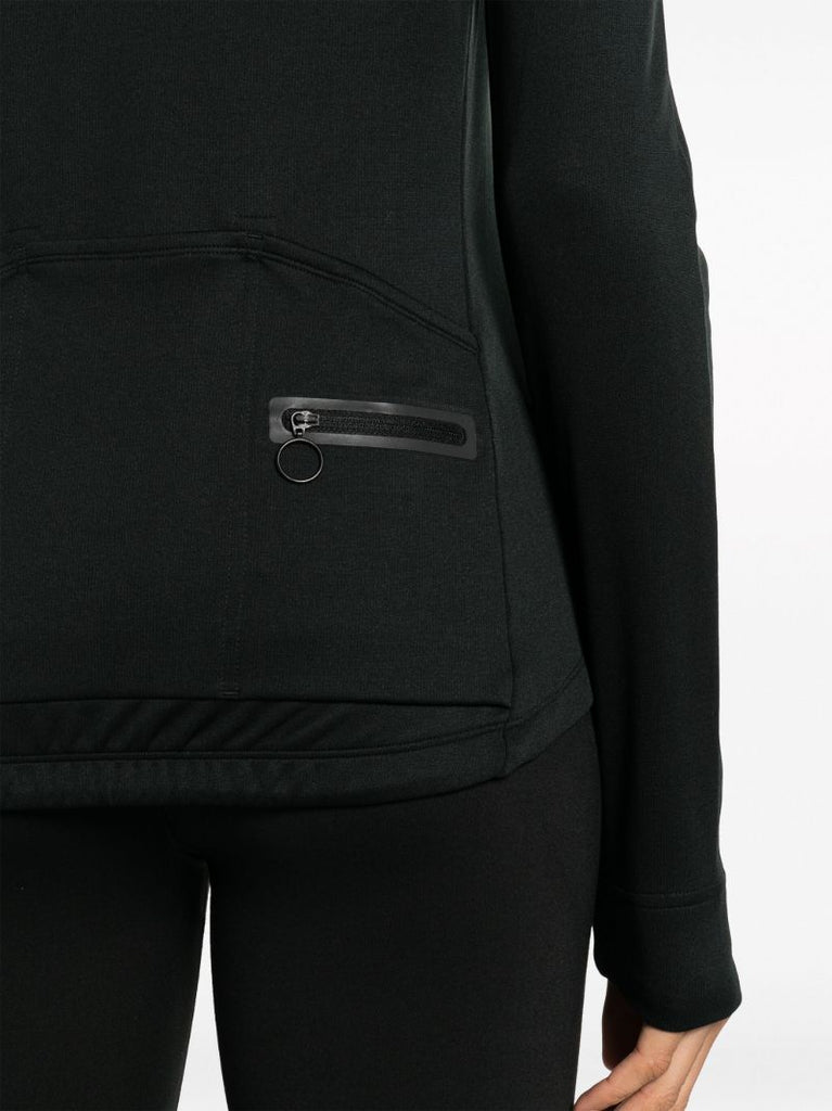 Black Long-sleeve Cycling Jersey Top