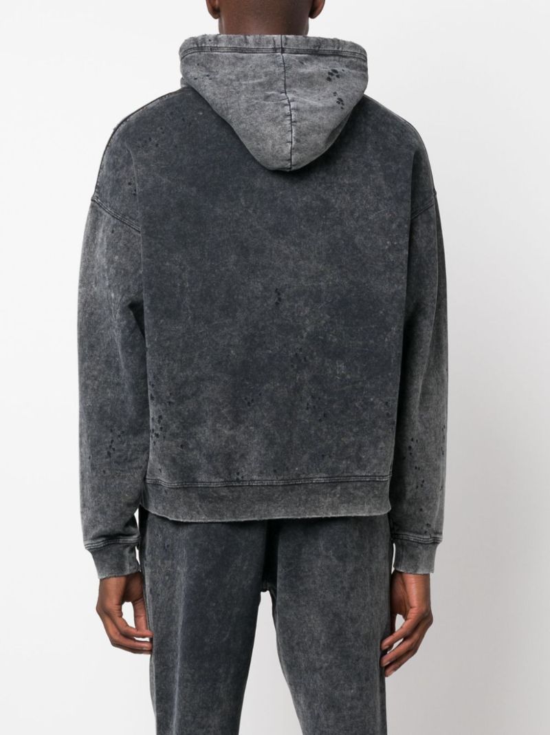 Grey Logo-print Cotton Hoodie