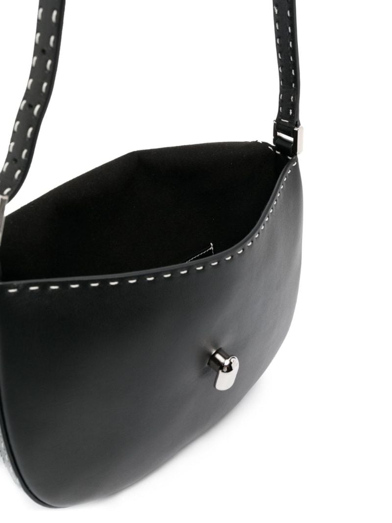 Black Tondo Leather Shoulder Bag