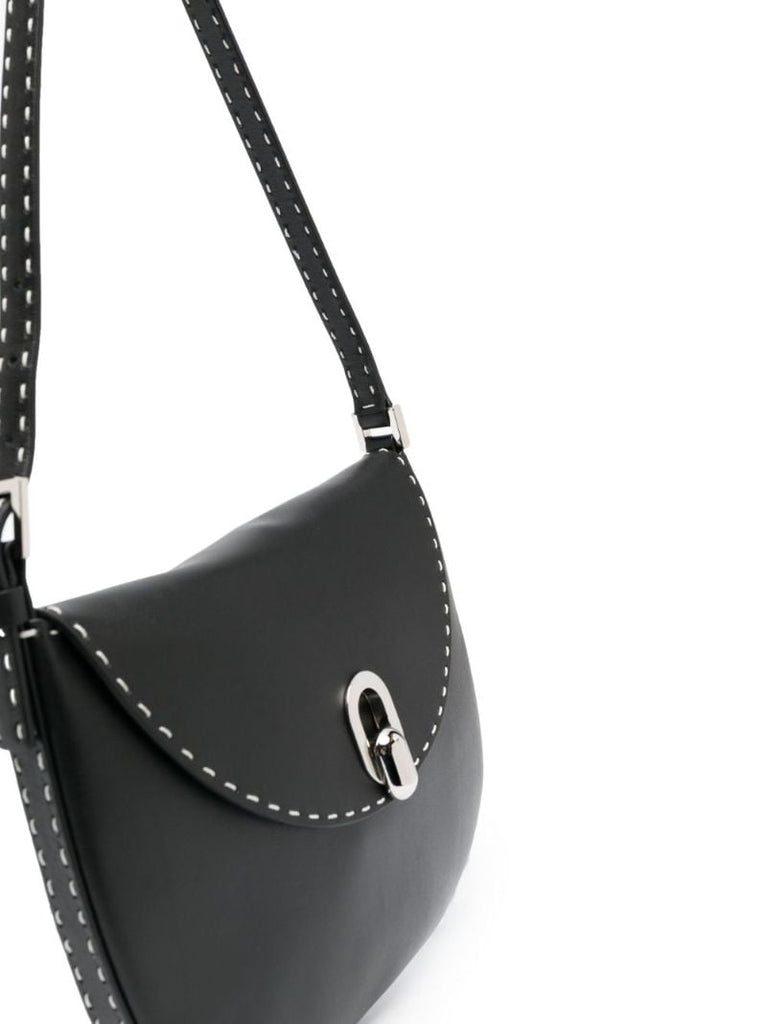 Black Tondo Leather Shoulder Bag