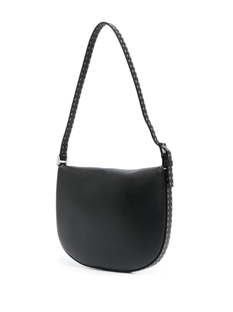 Black Tondo Leather Shoulder Bag