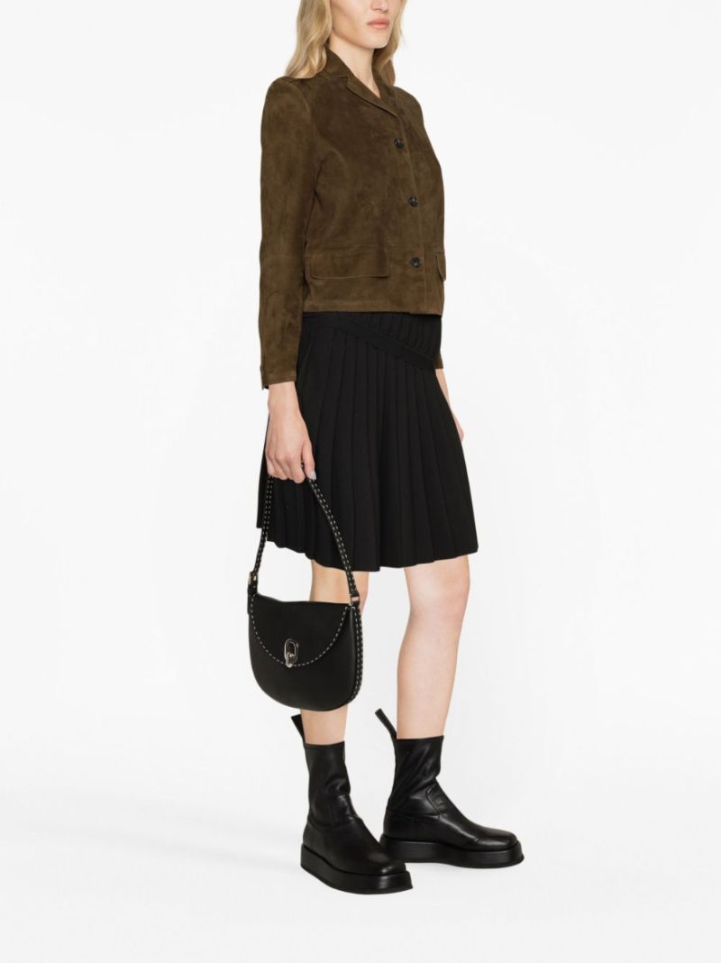 Black Tondo Leather Shoulder Bag