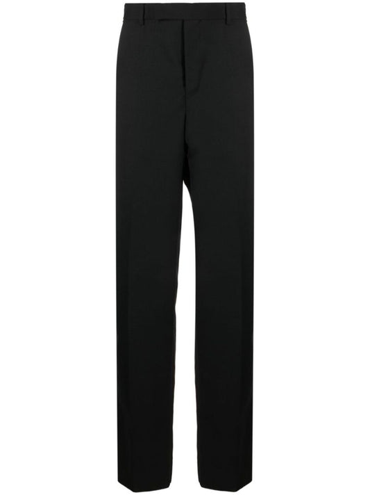 Black Medusa-plaque Virgin-wool Trousers