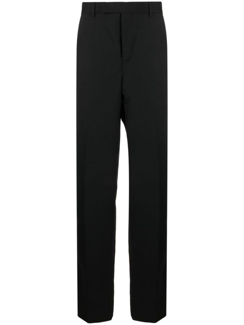 Black Medusa-plaque Virgin-wool Trousers