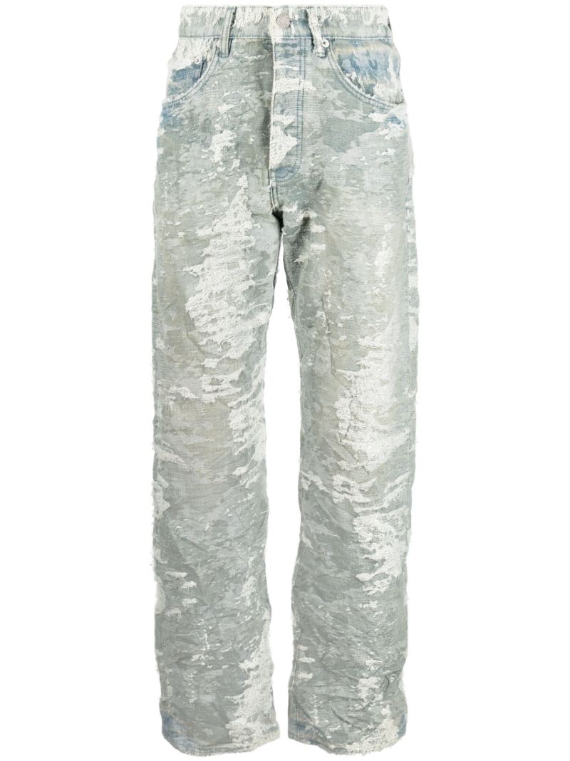 Neutral Jacquard-effect Jeans