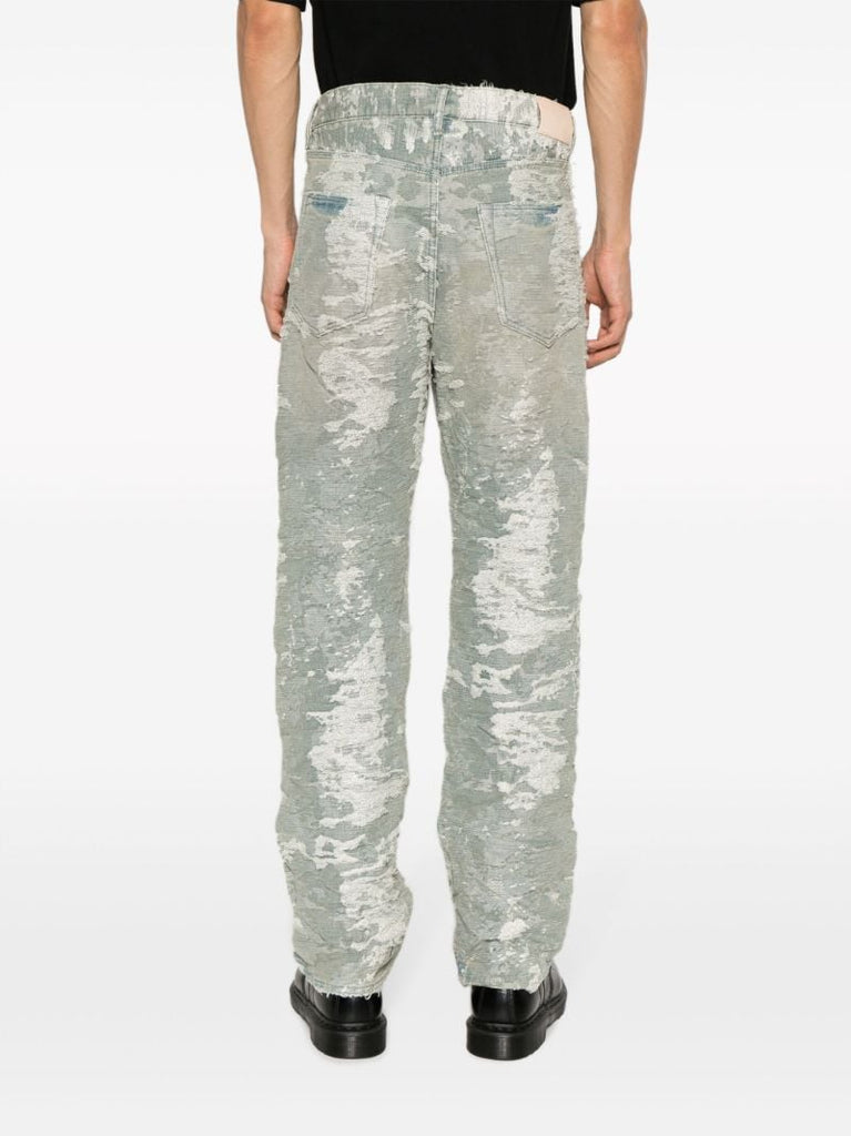 Neutral Jacquard-effect Jeans