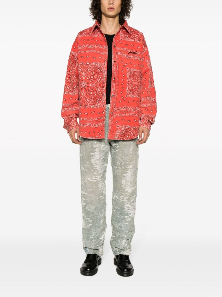 Neutral Jacquard-effect Jeans