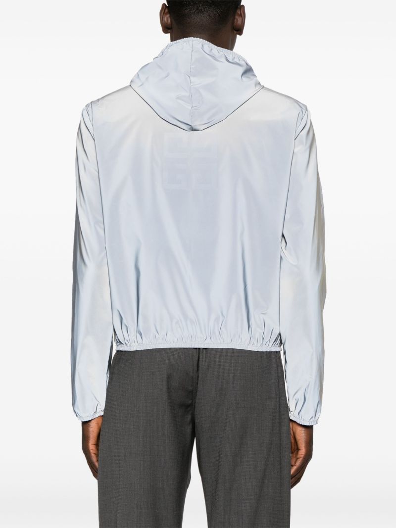 Blue Logo-embroidered Reflective Windbreaker