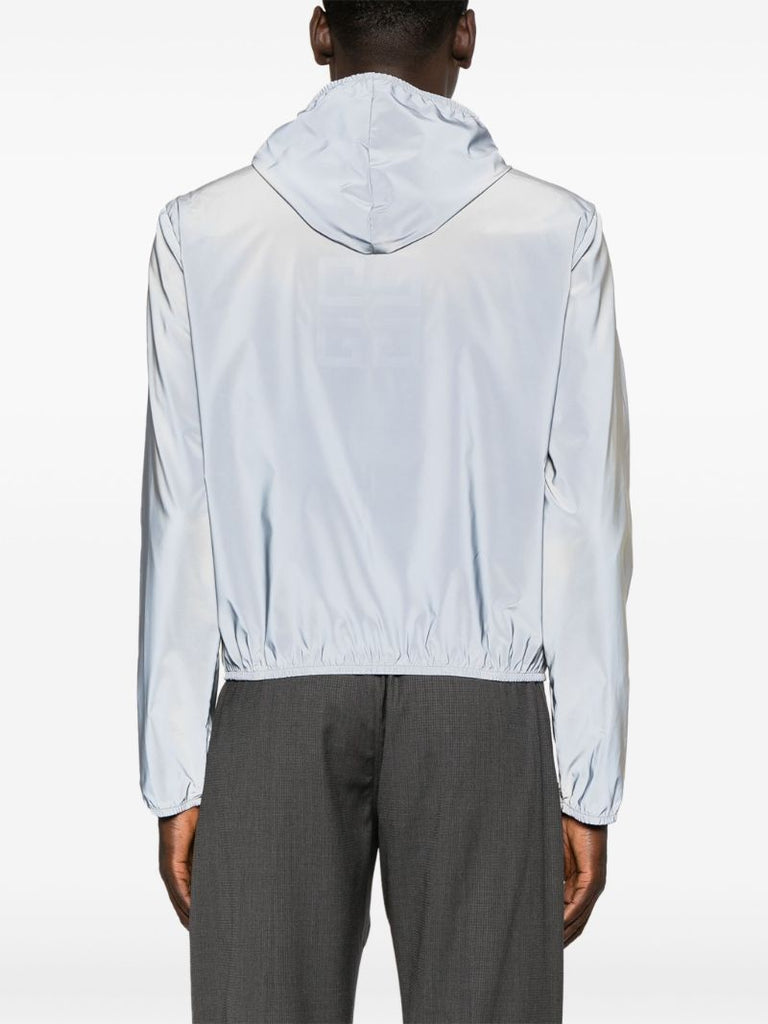 Blue Logo-embroidered Reflective Windbreaker