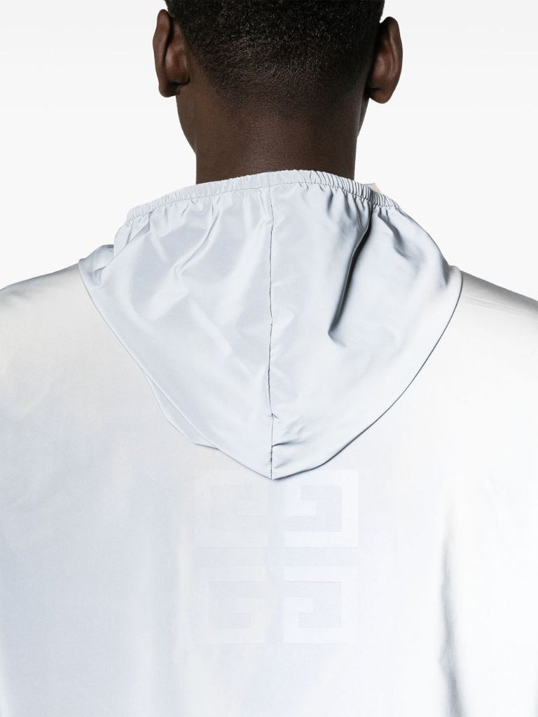 Blue Logo-embroidered Reflective Windbreaker