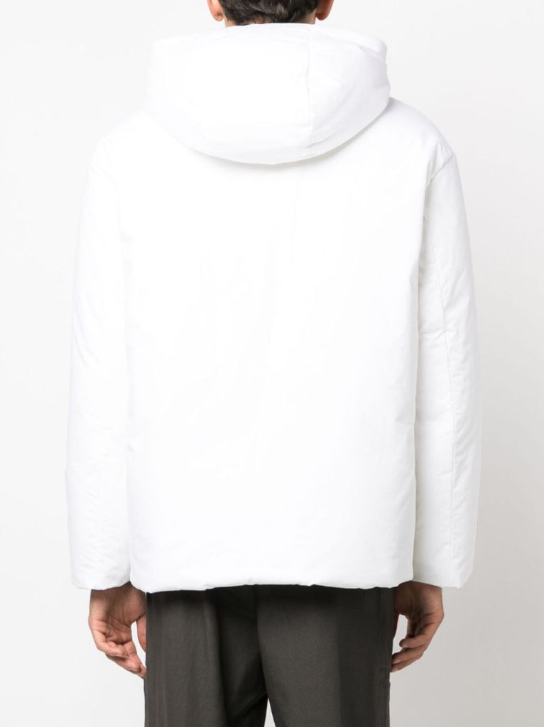 White Logo-print Hooded Jacket