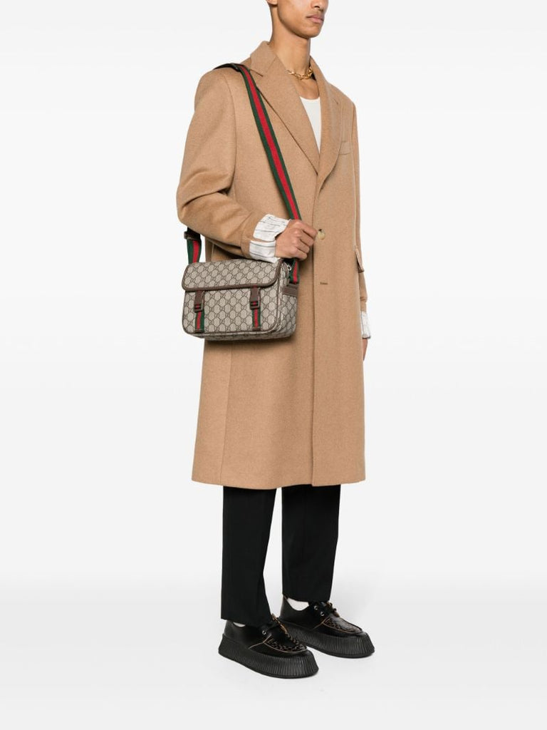 Neutral Gg Canvas Cross Body Bag