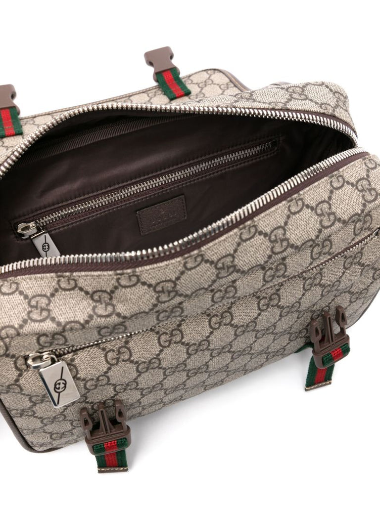 Neutral Gg Canvas Cross Body Bag