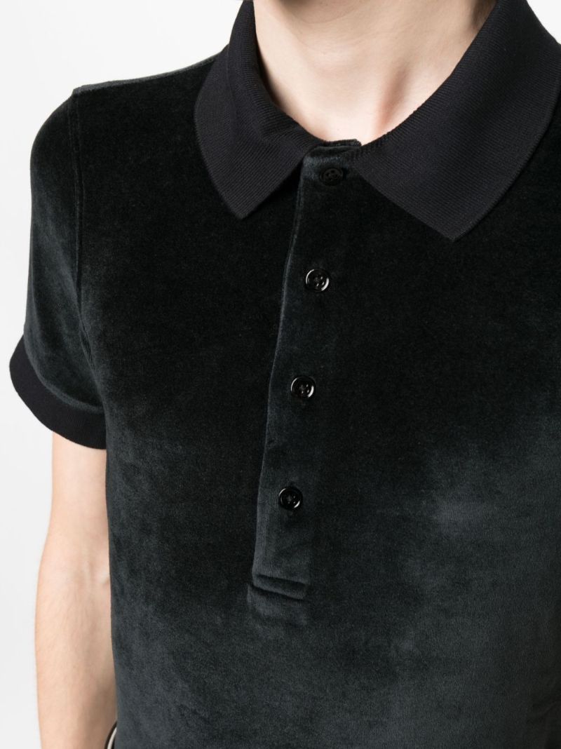 Black Terry-cloth Polo Shirt