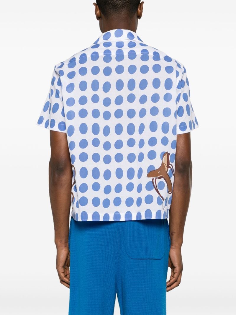 Blue Jockey Dot Cotton Shirt